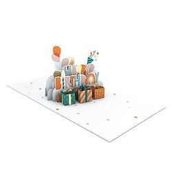 Grafische werkplaats, Mooie Pop-up Verjaardagskaart, Driedimensionale Kaart, Happy Birthday