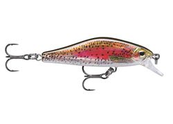 Rapala - Leurre de Pêche Shadow Rap Solid Shad - Construction Plastique - Leurre Pêche d'eau Douce Coulant - Profondeur de Nage 0,9-1,2m - Taille 5cm / 5,5g - Fabriqué en Estonie - Live Rainbow Trout