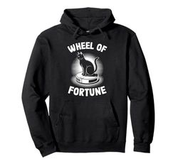 Wheel Of Fortune Cat On Robot Vacuum Cleaner Cat Pullover Hoodie