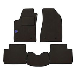 Set Tappetini realizzato per TOYOTA PRIUS anno dal 2009 al 2016 in Moquette alta qualità Made in Italy Colore GRIGIO con Stemma