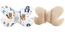 Medi Partners Baby hoofdkussen vlinder 100% katoen pluche Minky kinderen nek neksteun voor auto kinderwagen auto reizen slaap nek kussen sluimerrol