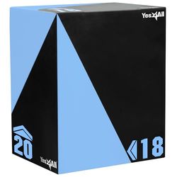 Yes4All Unisex 9pry Yes4All Foam Plyo Box Plyometrische Box Platform voor Jump Training Conditioning, lichtblauw, 50,8 x 45,7 40,6 cm UK