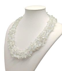 Collana Girocollo Donna Opalite Pietre Naturali, 45 cm, Chiusura T-Bar