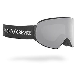 Black Crevice Masque de Ski avec Verres cylindriques Adulte (Unisexe), Noir/argenté, Standard