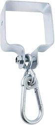 Connex Ganchos para balanços, com punho e mosquetão, 90 x 90 mm, 200 kg, 1 unidade, galvanizados, ganchos para punhos, ganchos para andaime, ganchos para baloiço de ar, fissuras, chapéus, DY270816