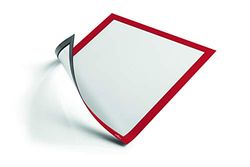 Durable 489903 Duraframe Pochette Cadre d'Affichage Dos Adhésif pour Document A4 Rouge Sachet de 1