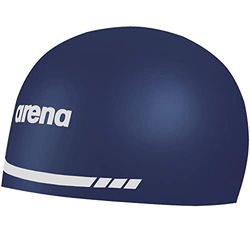 Arena Cuffia da nuoto 3D Soft USA, unisex, per adulti, in silicone, per uomini e donne, per pratica e corsa, colore blu navy, XL