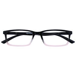 Opulize See - Occhiali Filtro Luce Blu Montatura Stretta Cerniere a Molla Migliorano il Sonno Gaming Computer Anti Riflesso Rosa al Nero Uomo Donna B9-4+0.00