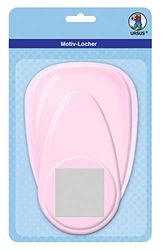 Ursus 19460058 - motiefperforator met hendel, jumbo, vierkant, ca. 76,2 mm, roze