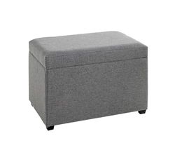 HAKU Mobel Storage Bench Anthracite, Mdf, Fabric - Size: W 58 cm X H 42 cm X D 39 cm, Style: Art Deco