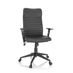 hjh OFFICE 729425 Silla giratoria de Oficina ARTON 30 Piel sintética Negro, Silla de Escritorio, Respaldo Alto, Altura Ajustable