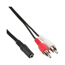 InLine 89940C - Cabo RCA e jack (2 conectores RCA macho para conector fêmea de 3,5 mm, 2 m)