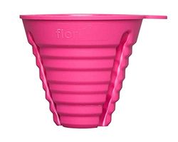 Flori Multi trechter voor het nauwkeurig vullen van alle babyflessen zonder ze vast te houden, steekvast voor 7 verschillende diameters, 100% Made in Germany, BPA-vrij, set van 2, roze