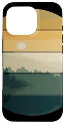 Foresta Minimalista Tramonto Paesaggio Custodia per iPhone 16 Pro