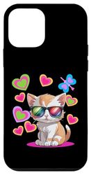 Occhiali da sole con gatto anni '60 Custodia per iPhone 12 mini