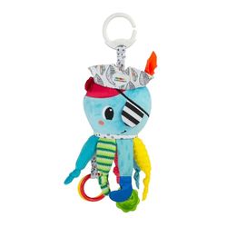 Lamaze Captain Calamari, jouet sensoriel pour bébés de 0 à 6 mois, à clipser sur le landau et la poussette.