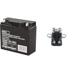 Les emos Entretien libre Accumulateur au plomb 12 V, 18 Ah, 1 pièce, b9655 & GREENSTAR - Relais De Démarreur - Pièce De Remplacement Adaptable Pour Tondeuses Autoportées