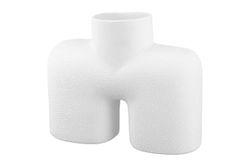 Pack of 4 Vase, Ceramics, white, PU 4, L. 8 cm, W. 21 cm, H. 17 cm