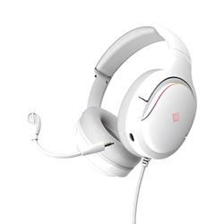Nova Gaming – Borealis – Wired Gaming Headset with Detachable Mic – RGB Light Gaming – Lightweight and Comfortable Gamer Accessory – Multi Platform Compatible (PC, PS4-5 and Switch) – White