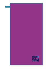 BornToSwim Mikrofiber sporthandduk snabbtorkande lätt badhandduk, lila, 70 x 140 cm
