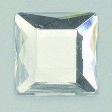 Efco-Set di Pietra Decorativi Quadrati sfaccettati, in Acrilico, con Cristalli 6 x 6 mm, 8 x 8, 10 x 10, 12 x 12 mm, 30/10/10, 2 Pezzi