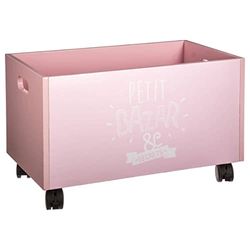 Atmosphera - Coffre à Jouets à roulettes Rose