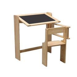 WELL HOME MOBILIARIO & DECORACIÓN Folding Slate Desk in Varnish, 67x68x65