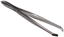 Nc 5092 Square Tip Slanted Tweezers 9 cm Stainless Steel