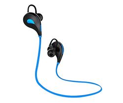 Bluetooth hoofdtelefoon sport voor Samsung Galaxy S10+ smartphone, draadloos, met knoppen, handsfree inrichting, universeel, blauw