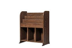 Iris Ohyama, Kinderspeelgoedplank / Kledingkast / 3-laagse plank / Kinderboekenkast / Houten kinderspeelgoed, Design, slaapkamer, school - Kids book shelf - ER-6030 - Bruin