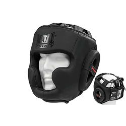 METAL BOXE Casque de boxe Noir