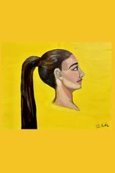 The Ponytail | Notebook | Hairstyle | 6 x 9 inch | Yellow