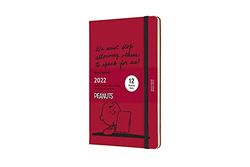 Moleskine Peanuts 12 maanden weekkalender, weekplanner 2022 in gelimiteerde speciale editie Charlie Brown, vaste omslag, formaat groot 13 x 21 cm, 144 pagina's