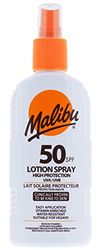 Malibu High Protection Water Resistant Vitamin Enriched SPF 50 Sun-Screen Lotion Spray with Shea Butter Extract, 200ml