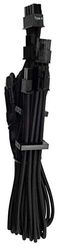 CORSAIR CP-8920250 premium individuellt fodrade PCIe-kablar (dubbla anslutningar) – svart, 2 års garanti, för Corsair PSU:er