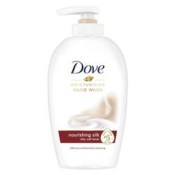 Dove Nourishing Silk Liquid Hand Wash effective antibacterial cleansing for silky-soft and protected hands 250 ml