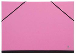 Clairefontaine - Ref 144806C - Art Folder with Elastic Straps Closure - Fuchsia Colour - Customisable Vellum Card Surface, Suitable for 24 x 32cm Sized Documents
