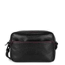 Lancaster Soft Vintage Homme, Bolso para Hombre, Noir_Rouge, Talla Única