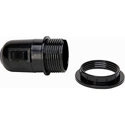 Kopp 212005048 Douille isolante E27 avec interrupteur Noir