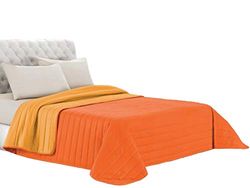 Italian Bed Linen Q-EL Elegant Edredão estivo, microfibra, laranja/amarelo, 260 x 270 cm