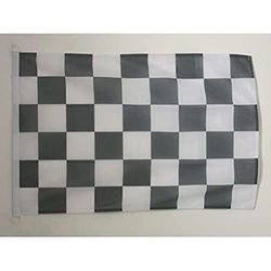 AZ FLAG Checkered Black and white Nautical Flag 18'' x 12'', Car race flags 30 x 45 cm, Banner 12x18 in for boat