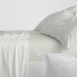 Burrito Blanco | Juego de sábanas | Cama de 200cm (+Medidas Disponibles) | 100% Algodón | Diseño 624 | Color Menta (200x200cm)