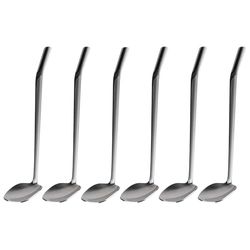 APS 75930 Elevate - Set di 6 cucchiai in acciaio INOX 18/8 (lucidato a specchio), lunghezza totale 13,5 cm, dimensioni cucchiaio 3 x 3,2 cm