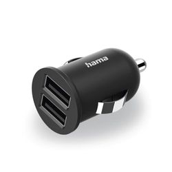 Hama Caricatore USB Dble per Accendisigari, Adapt. Chrge per Auto, 2.4A/12W