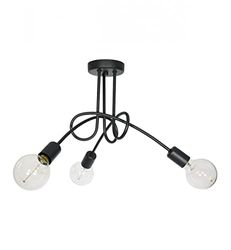 Light-Home Industrieel Pendellamp Edison - Moderne Hanglampe voor Woonkamer, Slaapkamer Eetkamer en Keuken – Metaal - 3 Lichtbronnen - Grafiet