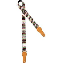 Ortega Guitars courroie réglable pour ukulélé – Série Creative – Coton, Striped (OCS-500U)