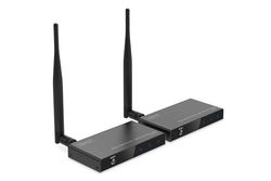 DIGITUS Wireless HDMI Extender/Splitter Set - HDMI 1.4 - FullHD 1080p/60Hz - up to 100 meters range - 5 Ghz WiFi - Expandable up to 4 screens - Loop-out - Plug & Play