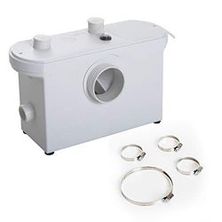 HOMCOM Bomba trituradora de água residual para casa de banho lavatório ou cozinha triturador sanitário de 600 W com 3 entradas 51 x 21 x 31 cm