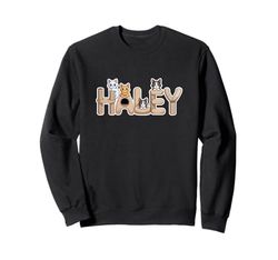 Haley Cat Trees - Personalized Cute Name Word Art Sweatshirt