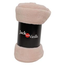 JACK AND VANILLA, Couverture Douce et élégante Rose, pour Animaux, idéale pour Le canapé ou Les soirées fraîches, Dimensions 130 cm x 170 cm, Parfaite pour Un Confort Moderne, Modèle Cocoon